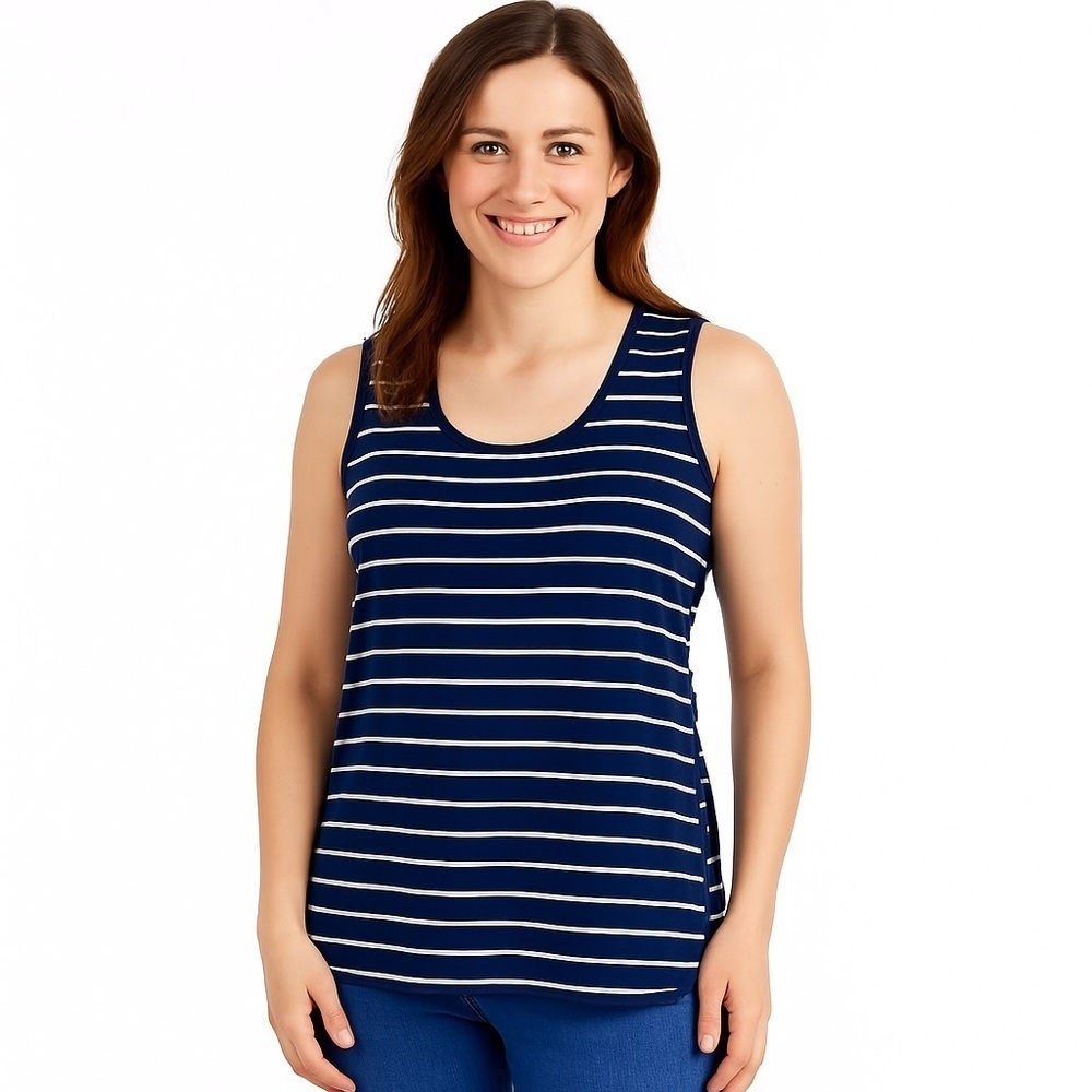 Nautica striped tank Navy & White Size XS